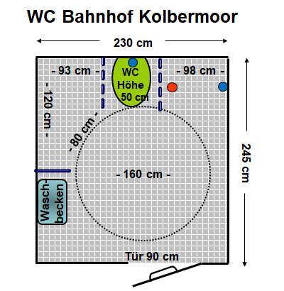 WC Bahnhof Kolbermoor Plan