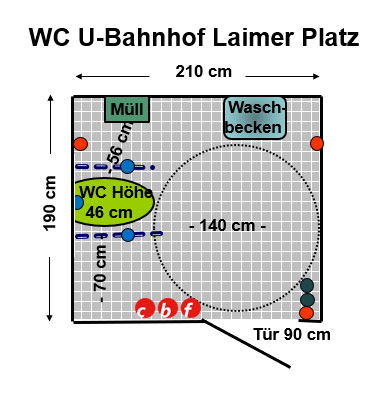 WC U- Bahnhof Laimer Platz Plan