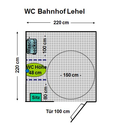 WC U- Bahnhof Lehel Damen Plan
