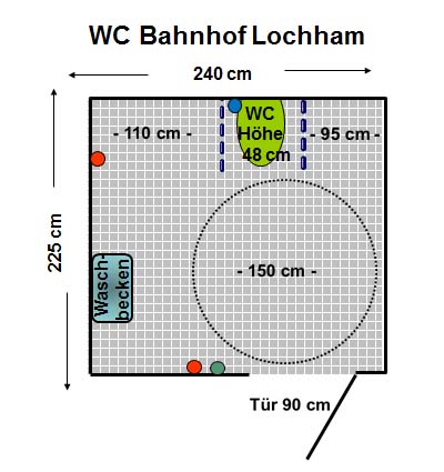 WC S- Bahnhof Lochham Plan