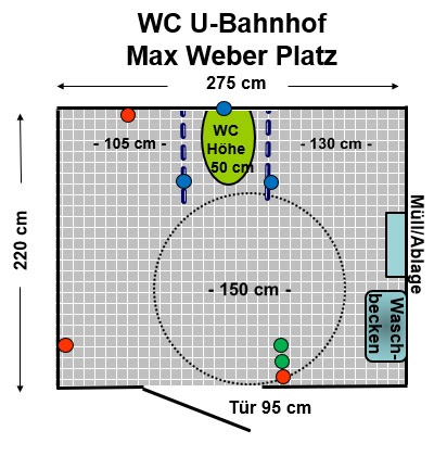 WC U- Bahnhof Max-Weber-Platz Plan