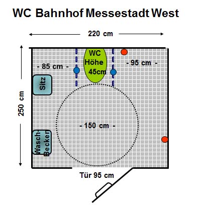 WC U- Bahnhof Messestadt West Plan