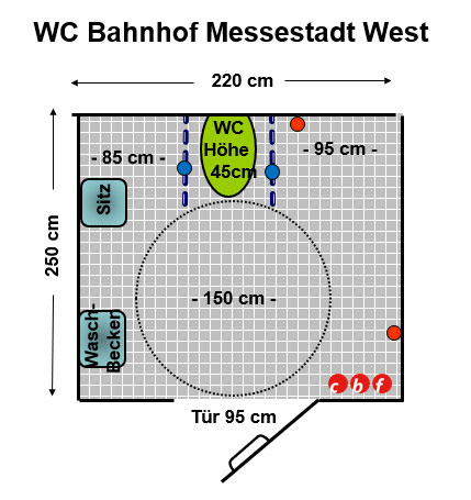 WC U- Bahnhof Messestadt West Plan