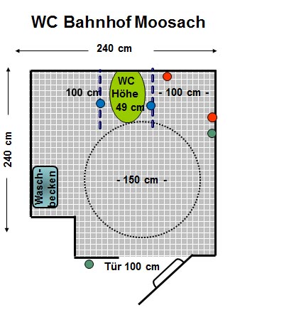 WC Bahnhof Moosach Plan