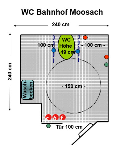 WC Bahnhof Moosach Plan