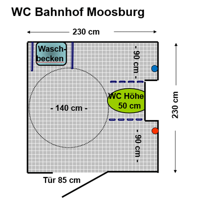 WC Bahnhof Moosburg Plan