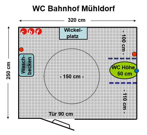 WC Bahnhof Mühldorf Plan
