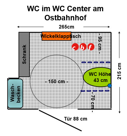 WC Ostbahnhof München Plan
