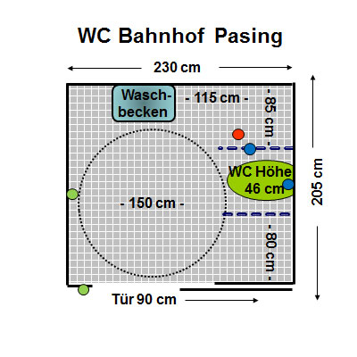 WC Bahnhof Pasing Plan
