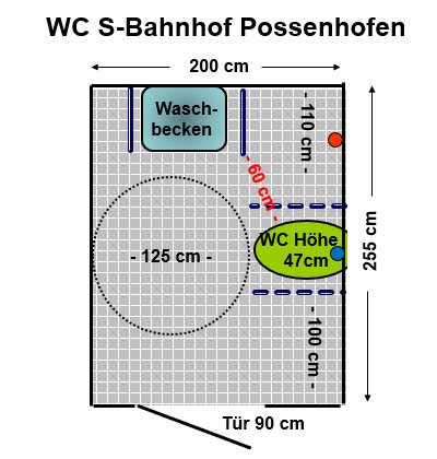 WC Bahnhof Possenhofen Plan