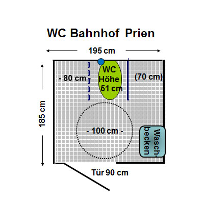 WC Bahnhof Prien Plan