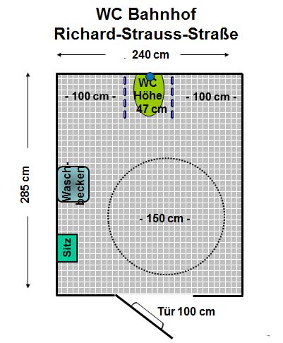 WC U- Bahnhof Richard-Strauss-Straße Plan