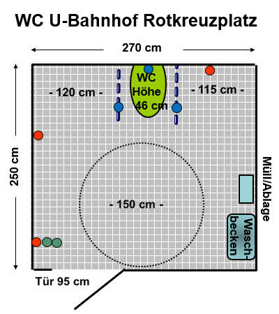 WC U- Bahnhof Rotkreuzplatz Plan