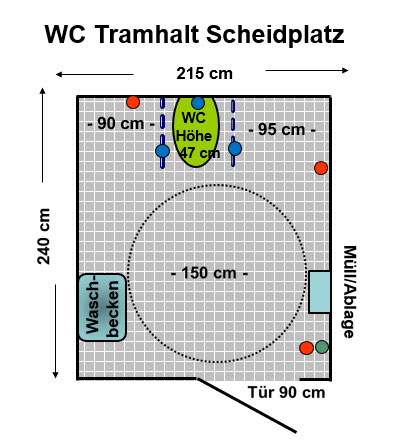 WC Tramhalt Scheidplatz Plan