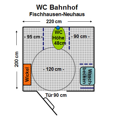 WC Haltestelle Fischhausen-Neuhaus Plan