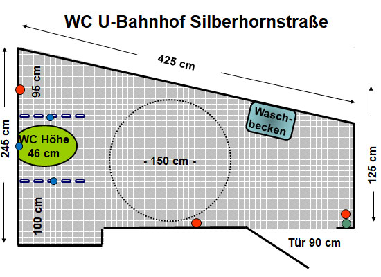 WC U- Bahnhof Silberhornstraße Plan