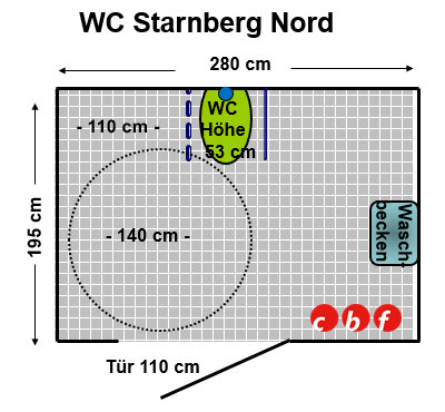WC S- Bahnhof Starnberg Nord Plan