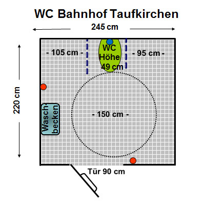 WC S- Bahnhof Taufkirchen Plan