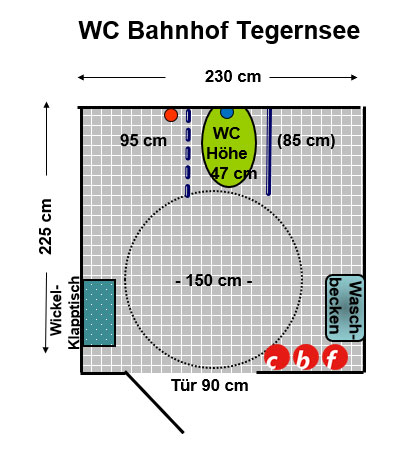 WC Bahnhof Tegernsee Plan