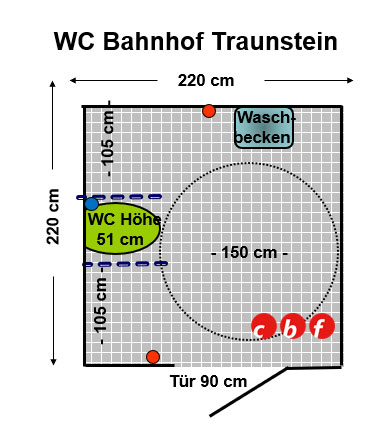 WC Bahnhof Traunstein Plan