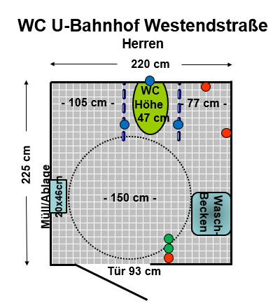 WC U- Bahnhof Westendstraße Herren Plan