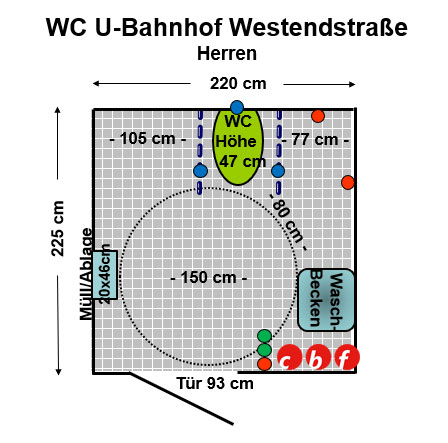 WC U- Bahnhof Westendstraße Herren Plan