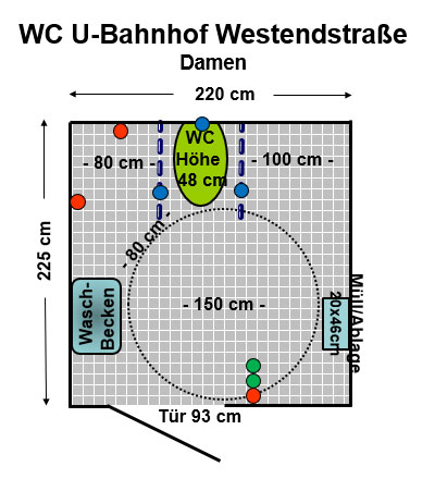 WC U- Bahnhof Westendstraße Damen Plan