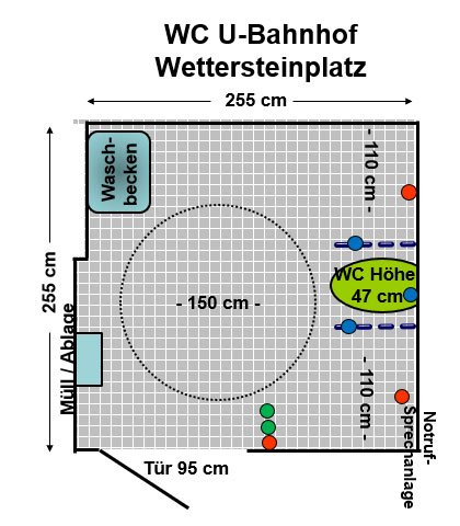 WC U- Bahnhof Wettersteinplatz Plan