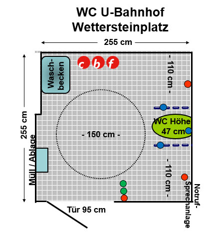 WC U- Bahnhof Wettersteinplatz Plan