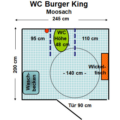 WC Burger King Moosach Plan