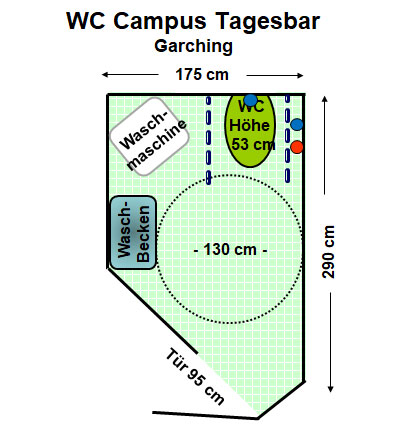 WC Campus Tagesbar Garching Plan