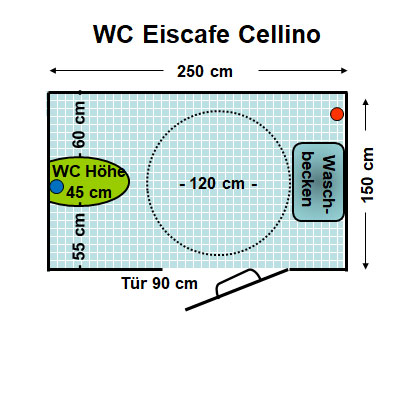 WC Eiscafé Cellino Plan