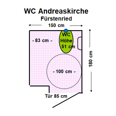 WC Andreaskirche Fürstenried Plan
