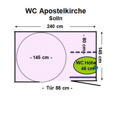 WC Apostelkirche Solln Plan