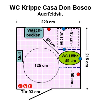 WC Casa Don Bosco Kinderkrippe Plan