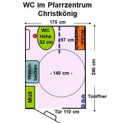 WC Christkönig München-Nymphenburg Plan