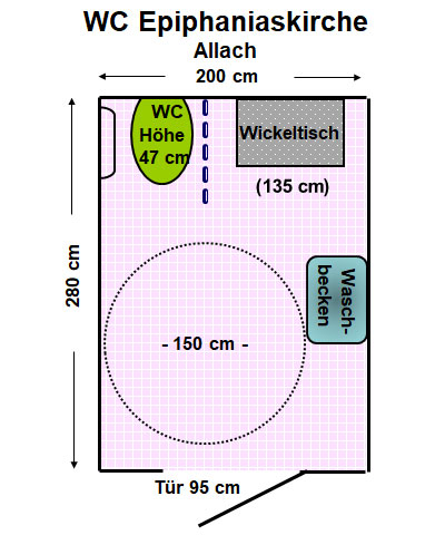 WC Epiphaniaskirche Allach Plan