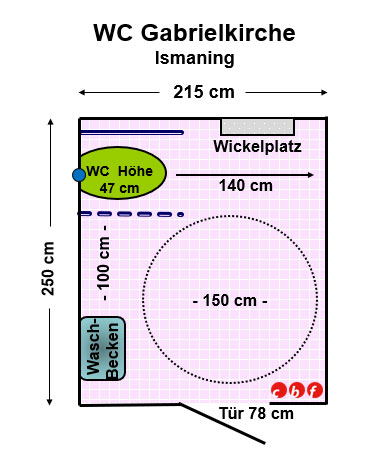 WC Gabrielkirche Ismaning Plan