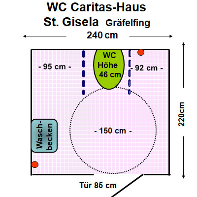 WC Caritas-Haus St. Gisela, Gräfelfing Plan