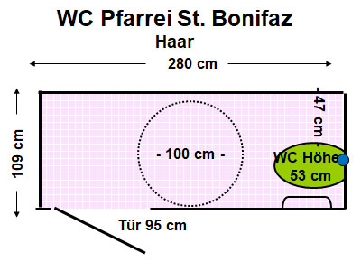 WC St. Bonifaz Haar Plan