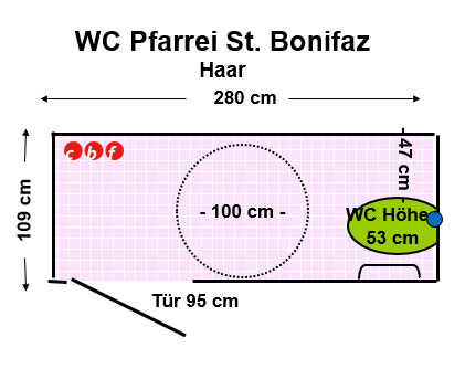 WC St. Bonifaz Haar Plan