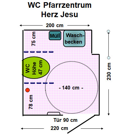 WC Herz Jesu Plan