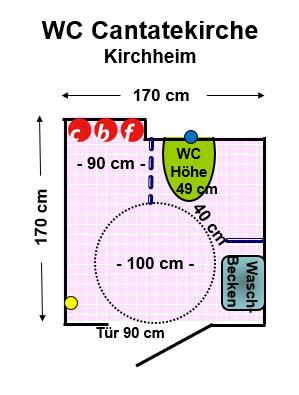 WC Cantatekirche Kirchheim Plan