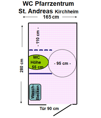 WC St. Andreas Kirchheim Plan