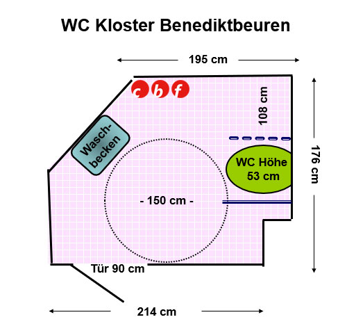WC Kloster Benediktbeuern Plan