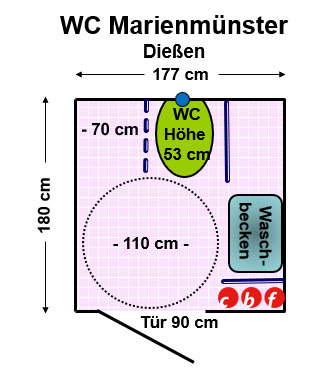 WC Marienmünster Dießen Plan