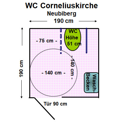 WC Corneliuskirche, Neubiberg Plan