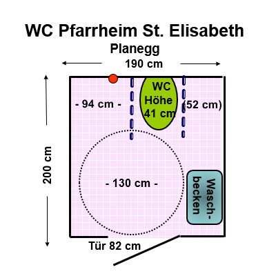 WC Pfarrheim St. Elisabeth, Planegg Plan