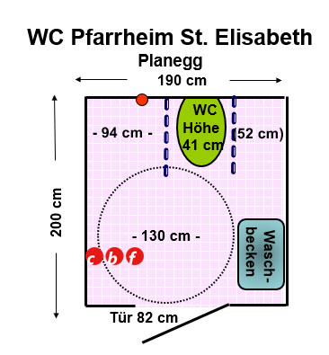 WC Pfarrheim St. Elisabeth, Planegg Plan