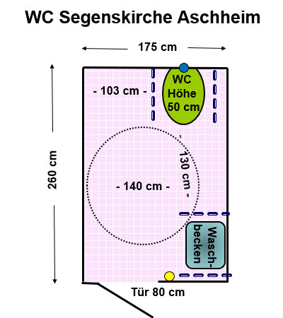 WC Segenskirche, Aschheim Plan